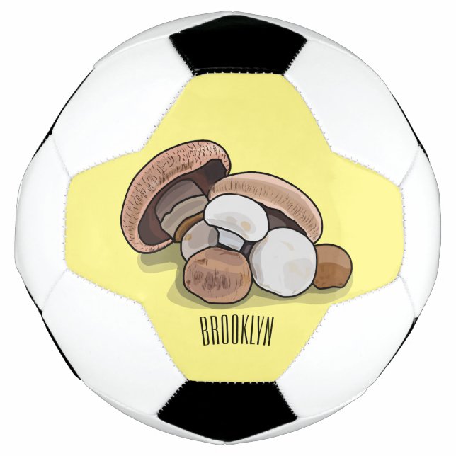 Bola De Futebol Ilustração de desenho animado de cogumelo (Frente)