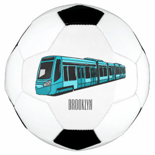 Bola De Futebol Ilustração de desenho animado de locomotiva elétri