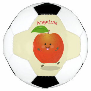 Bola De Futebol Ilustração de desenho animado de maçã dançant