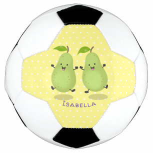 Bola De Futebol Ilustração de desenho animado de par de pera-cú