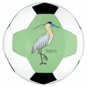 Bola De Futebol Ilustração de desenho animado de pássaros com lege