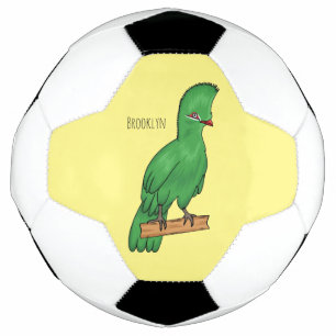 Bola De Futebol Ilustração de desenho animado de pássaros guineens