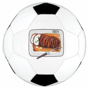 Bola De Futebol Ilustração de desenho animado de peru-bravo
