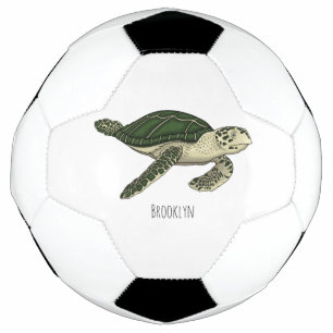 Bola De Futebol Ilustração de desenho animado de tartaruga marinha