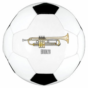 Bola De Futebol Ilustração de desenho animado de trompete