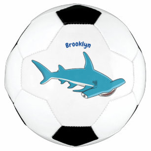 Bola De Futebol Ilustração de desenho animado de tubarão-martel