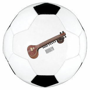 Bola De Futebol Ilustração de desenho animado de violão