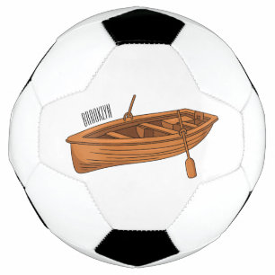 Bola De Futebol Ilustração de desenho animado em Rowboat