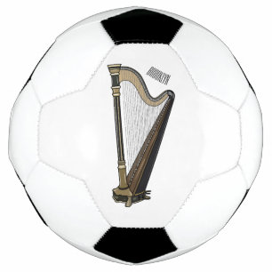 Bola De Futebol Ilustração de desenho animado Harp