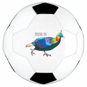 Bola De Futebol Ilustração de desenho animado monal de aves do Him