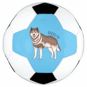 Bola De Futebol Ilustração de desenho animado siberiano husky