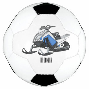 Bola De Futebol Ilustração de desenho animado Snowmobile