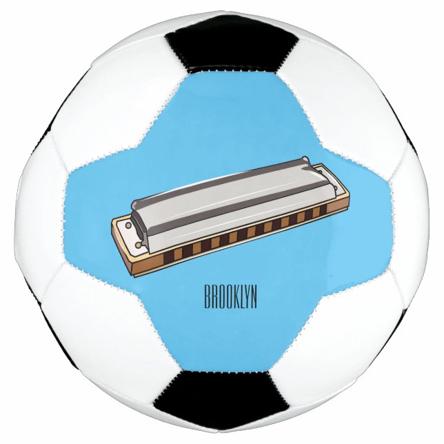 Bola De Futebol Ilustração de desenho da Harmonica (Frente)