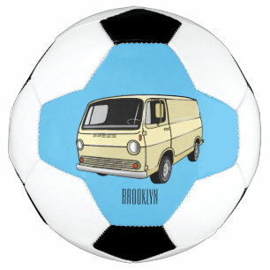 Bola De Futebol Ilustração de desenho da van clássica