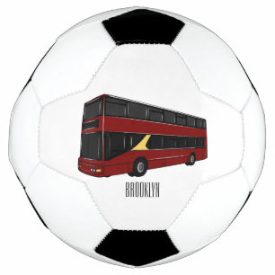 Bola De Futebol Ilustração de desenho de barramento de dois andare