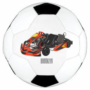 Bola De Futebol Ilustração de desenho de corrida de Kart