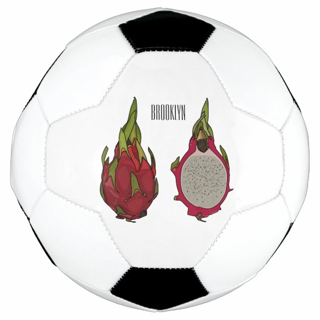Bola De Futebol Ilustração de desenho de fruta do dragão (Frente)
