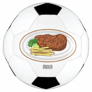 Bola De Futebol Ilustração de desenho em bife