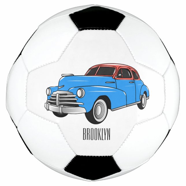 Bola De Futebol Ilustração do desenho animado Classic car 1948 (Frente)