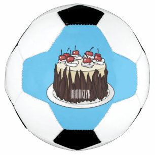 Bola De Futebol Ilustração do desenho do bolo Floresta Negra