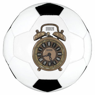 Bola De Futebol Ilustração do desenho do relógio do alarme
