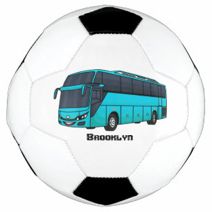 Bola De Futebol Ilustração moderna do desenho animado do ônibus de