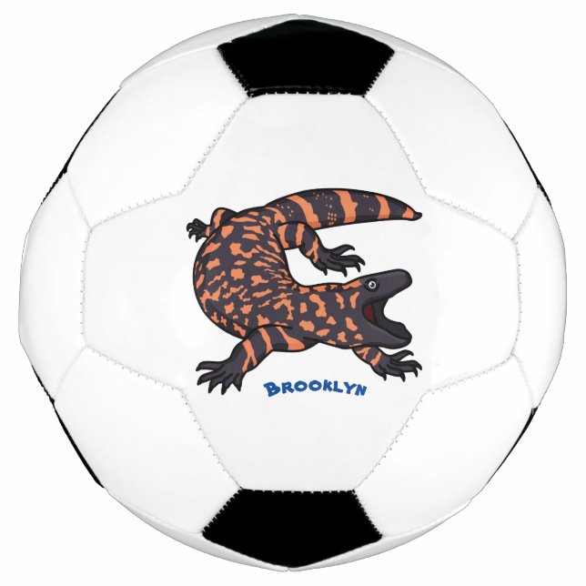 Bola De Futebol Imagem de desenho animado de lagarto monstro de gi (Frente)