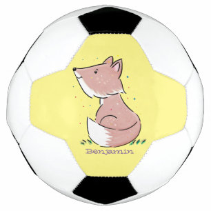Bola De Futebol Imagem de desenho animado de raposas de bebês