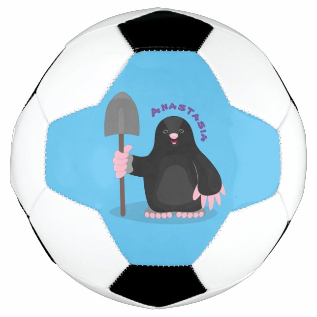 Bola De Futebol Imagem de desenhos animados alegres e bonitos (Frente)