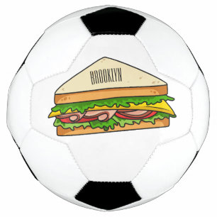 Bola De Futebol Imagem de desenhos em Sandwich