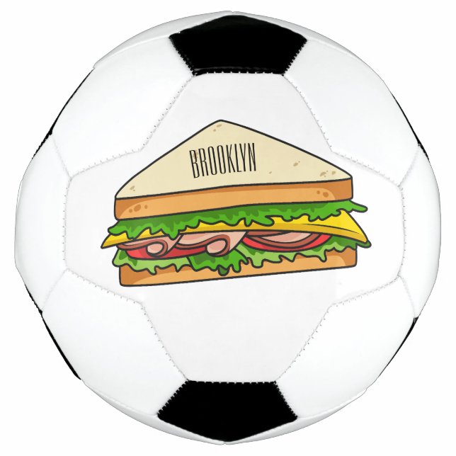 Bola De Futebol Imagem de desenhos em Sandwich (Frente)
