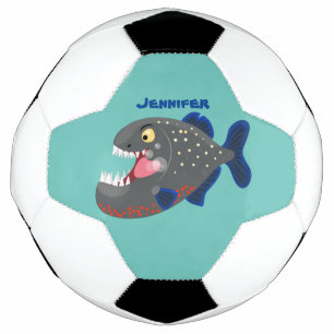 Bola De Futebol Imagem de uma piranha engraçada e famosa