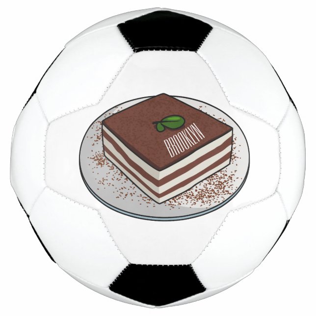 Bola De Futebol Imagem do desenho do bolo Tiramisu (Frente)
