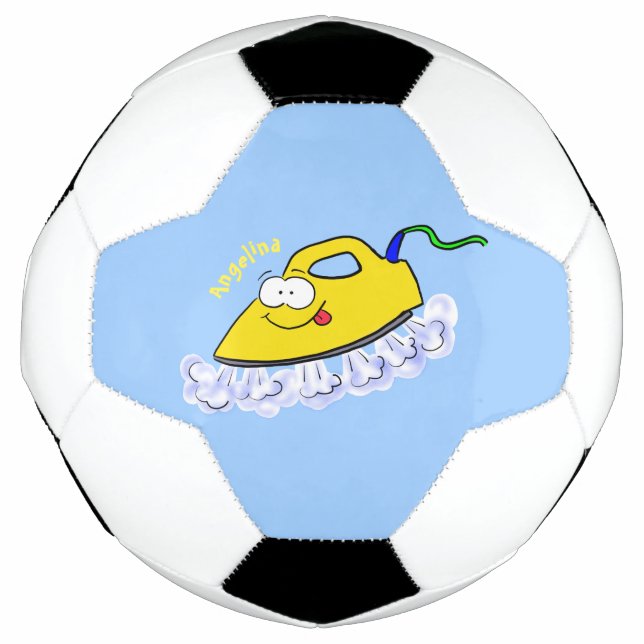 Bola De Futebol Imagem engraçada da lavanderia de ferro (Frente)