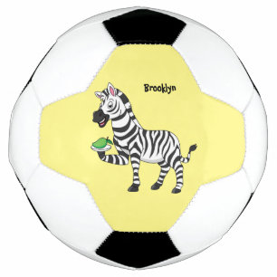 Bola De Futebol Imagem engraçada de desenho animado de zebra