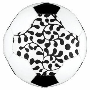 Bola De Futebol Impressão Preto e Branco Bem Florido