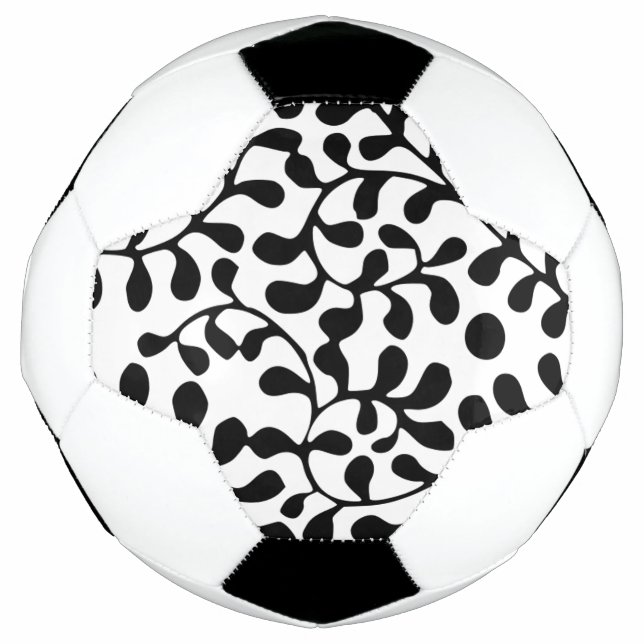 Bola De Futebol Impressão Preto e Branco Bem Florido (Frente)