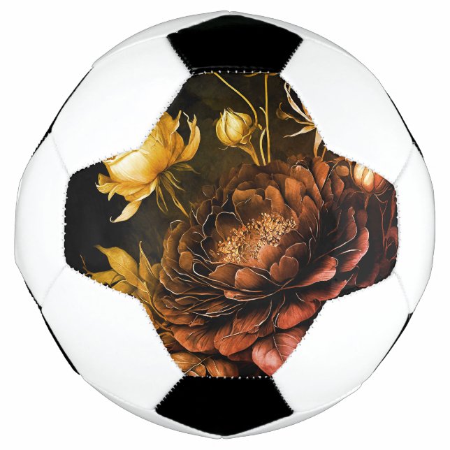 Bola De Futebol Incrível Acento de ferrugem de Convênio Flores de  (Frente)