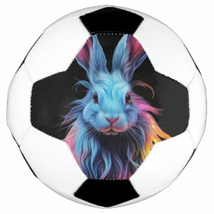 Bola De Futebol Incrível Coelho Azul no Fogo