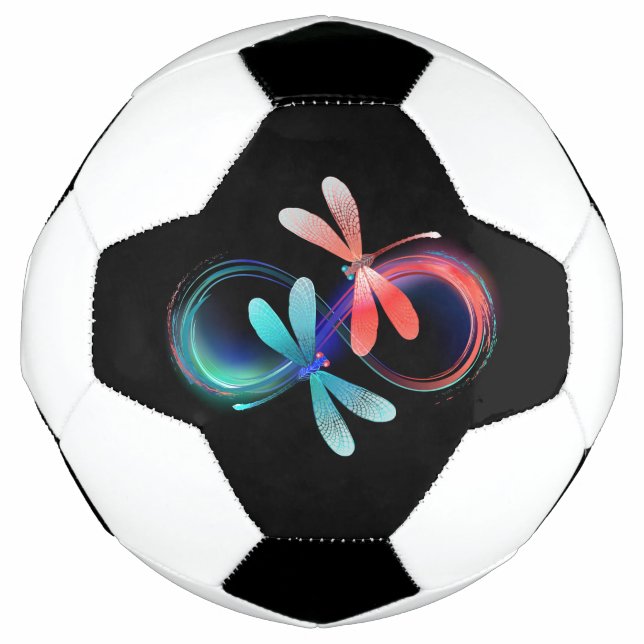 Bola De Futebol Infinito com libélulas brilhantes (Frente)