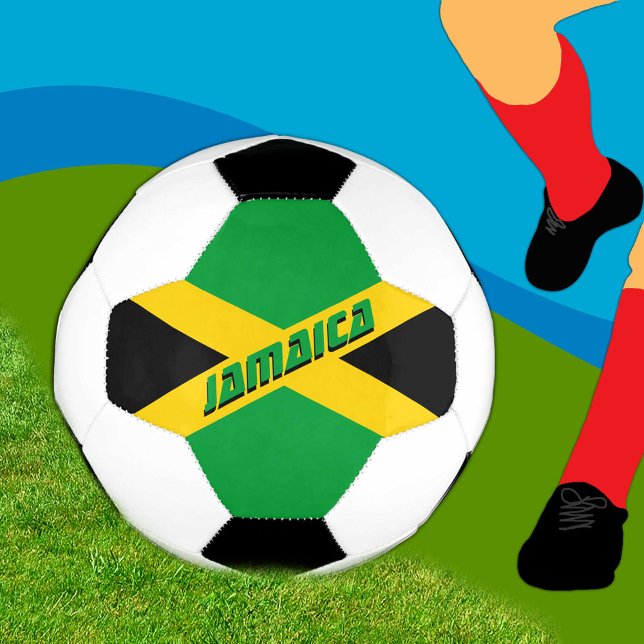 Bola De Futebol Jamaica Futebol e bandeira jamaicana / esportes (Criador carregado)