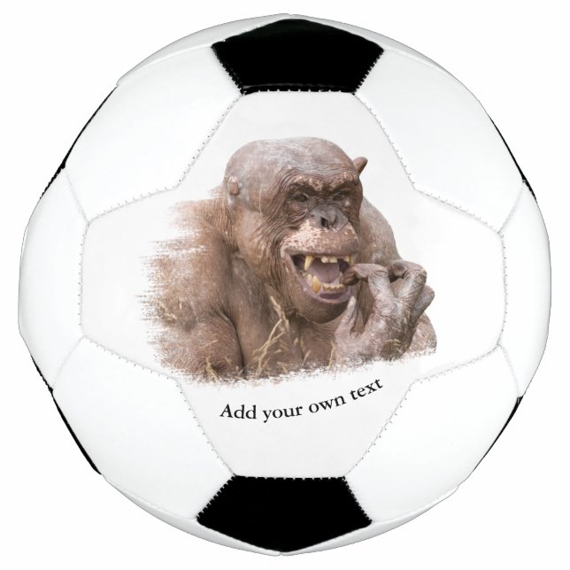 Bola De Futebol Jambo The Hairless Chimp (mude para seu próprio te (Frente)