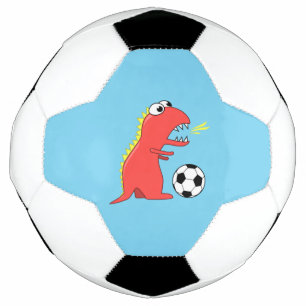 Bola De Futebol Jogador de Cartoon Azul Engraçado Dinossauro