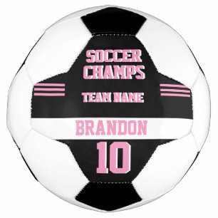 Bola De Futebol jogador desportivo campeão de futebol preto rosa p
