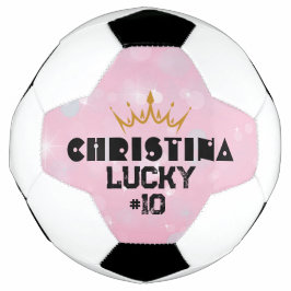 Bola De Futebol Jogadora de Futebol Feminina Rosa Personalizada: