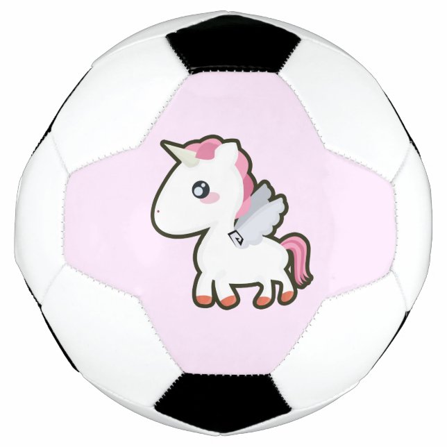Bola De Futebol Kawaii Unicorn (Frente)