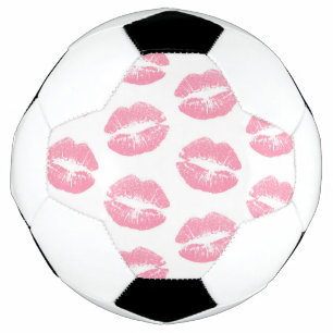 Bola De Futebol Lábios Rosa, Padrão De Lábios, Batom Rosa, Beijo