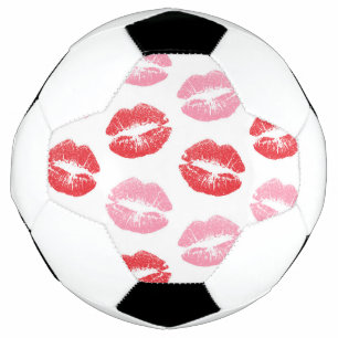 Bola De Futebol Lábios Vermelhos e Rosa, Padrão De Lábios, Batom,