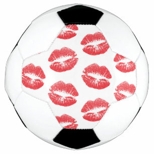 Bola De Futebol Lábios Vermelhos, Padrão de Lábios, Lábios com Bat