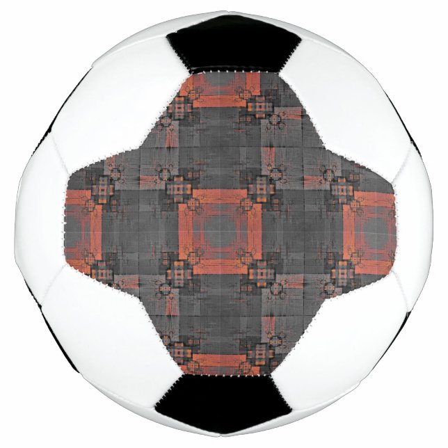 Bola de Futebol Laranja e Cinza (Frente)